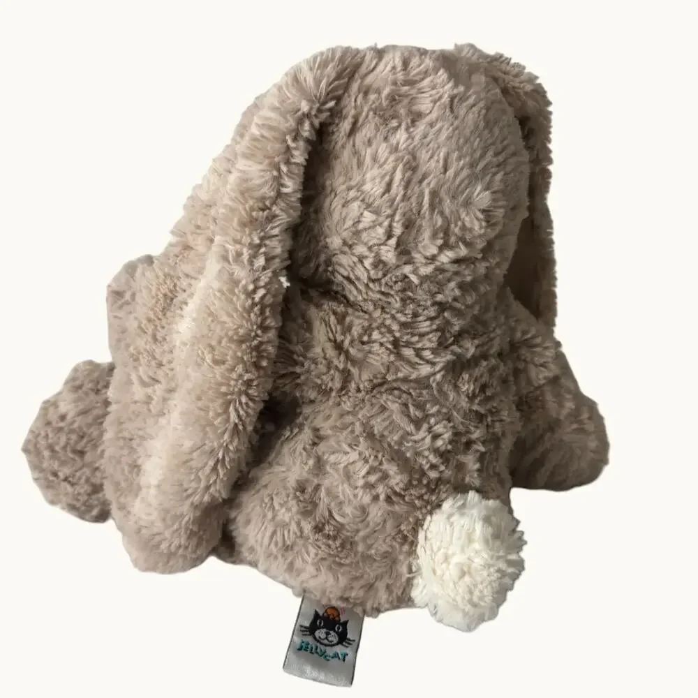 Jellycat Retired Rollo Rabbit/Bunny Brown Suede Paws Plush Lovey Animal Medium